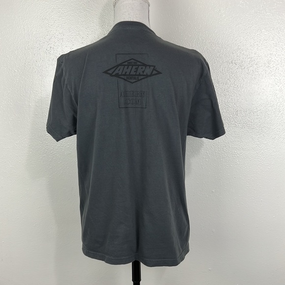 Ahern Rentals Shirt Women Medium Grey Cotton Graphic Short Sleeve Tee Adult - Picture 4 of 10